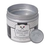 Colorantic | Furniture DIY METALLIC SILVER Paint | Art Craft Paint Walls Opaque - Pouring paint (Silver, 8 oz)