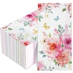 100 Pcs Floral Napkins 3 Ply Flower Dinner Paper Guest Napkins Flowers Disposable Paper Napkins Bathroom Hand Towels for Spring Birthday Baby Shower Wedding Holiday Party