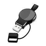 LVFAN Wireless Charger for Apple Watch, Portable USB Charger for iWatch, Travel Cordless Charger with Light Weight Magnetic Quick Charge for Apple Watch Series 9/8/7/6/5/4/3/2/SE/Ultra/Ultra 2 (Black)