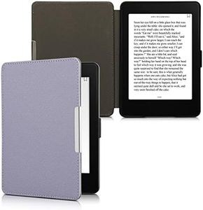 kwmobile Case Compatible with Amazon Kindle Paperwhite - Nylon Protective e-Reader Cover Folio Book Style Case - Lavender