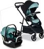 Britax Willow Brook S+ Baby Travel System, Infant Car Seat and Stroller Combo with Alpine Base, ClickTight Technology, SafeWash Insert and Cover, Jade Onyx