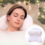 KANDOONA Luxury Ergonomic Neck Support Like No Other - 3D Air Mesh Technology - Non Slip, Machine Washable & Quick Dry Bath Pillows for Tub