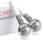 Lazzybeauty Rotating Stainless Steel Ice Globes for Facials | Unbreakable Ice Globe Massage Balls for Face, Neck, Eyes | Cryo Sticks for Cooling, Dark Circles, Anti-Aging