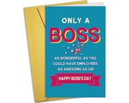 Nchigedy Happy Boss's Day Card for Boss, Thank You Boss Card On Boss's Day, Funny Boss's Birthday Card, Leader Definition Card, Boss's Day Gift for Women Men