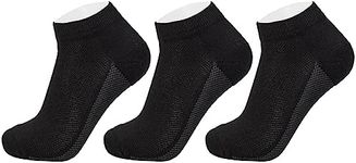Alpine Swiss Mens Athletic Performance Low Cut Ankle Socks Breathable Cotton Multipack Socks 3 PK Black