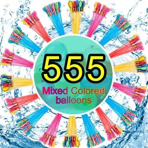 Meidoxu water balloons bunch o balloons- Easy Quick Fill Balloons Splash Fun for Kids Girls Boys Balloons Set Party Games -555 Pcs splash wow Water Balloons for summer pool water Games toys