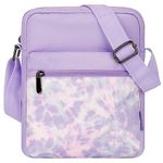 Choco Mocha Girls Purses for Kids 8-10 9-10 Kids Crossbody Bag Girls Crossbody Purse ages 8-12 10-12 Kids Messenger Bag for Teen Girls Tie Dye Purse Tween Xmas Gift 9-12 Purple