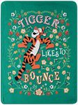 Northwest Winnie The Pooh Micro Raschel Throw Blanket, 46" x 60", Bounce with Me