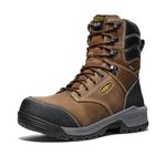 KEEN Utility Men's CSA Evanston 8" Composite Toe Waterproof Leather Durable Construction Work Boots, Bison/Black, 12 EE