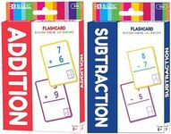 BAZIC Products Addition & Subtraction Flash Cards, Number Math Calculation Card Game Education Training Learning Practice Activities (36/Pack), Set of 2-Pack