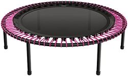 bellicon Mini Trampoline 44'' (Pink) | Bungee Suspension up to 330 lbs | Indoor Fitness Rebounder for Adults | Screwing Legs