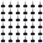 OLYCRAFT 36pcs Squeeze Bottle Cap Black and Natural Twist Caps Replacement Caps Twist Top Cap for Squeeze Bottles Glue Bottles Dispensing Caps Neck Diameter 1 Inch Diameter