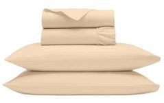 Bluemoon Homes Full Size 4 Piece Sheet Set - 1000 Thread Count - Breathable & Cool Sheets - Hotel Luxury Bed Sheets - 18" Deep Pockets, Easy-Fit, Extra Soft Sheets - Ivory Full Oeko-Tex Bed Sheets