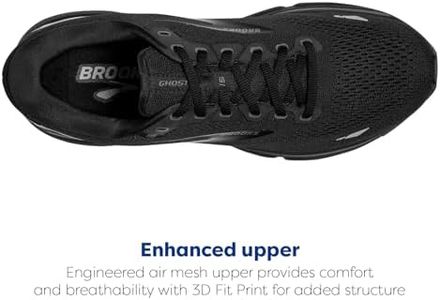 Brooks Ghost 15 Men’s Running Shoes, Black/Ebony – UK Size 10