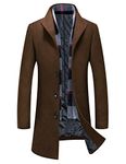 APTRO Men's Wool Trench Coat Winter Business Jacket Overcoat 911 Camel S