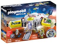 Playmobil 9487 Space Mars Mission Station with Functioning Double Laser Shooter, space experience for little space explorers, educational toy, fun imaginative role play, play set for children ages 6+