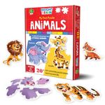 The Book Tree Animals Puzzle 20+ Big Size Piece Jigsaw Puzzle for Preschoolers, Educational Toy for Learning Animals, Gifts for Kids Ages 3 to 6 by Majestic Book Club