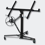 Warmiehomy 11FT Heavy Duty Drywall Lift Plaster board lifter Panel Hoist Jack Tool Lifter Construction Tool Black