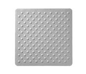 aztex Anti-Fungal Non-Slip Shower or Bath Mat with Bubbles and Suction Cups, Slip Resistant Shower Tread, Kids Bath Mat, Made From Rubber Vinyl - Shower Mat, Slate