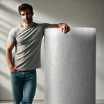 Large Bubble Wrap 1 Meter Wide Packaging Roll of 1000mm x 100m For Packing or Moving House Small Air Bubbles