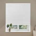 Allesin Cordless Blackout Cellular Shades, Honeycomb Blinds for Windows, Thermal Insulated & Noise Dampening, Room Darkening Window Coverings for Bedroom & Nursery, White, 46" W x 64" H