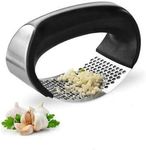 Stainless Steel Garlic Press Crusher Manual Rocking Mincer Squeezer Kitchen