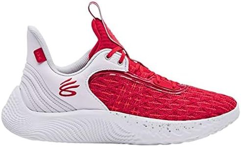 Under Armour Curry Flow 9 Team Basketball Shoes, Red/White, 14 Women/12.5 Men