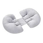 JIAHG Wedge Maternity Pillow, U-shaped Pregnancy Pillow, Soft Pregnant Women Side Sleeper Pillow Belly Lumber Abdominal Support Cushion Multifunctional Sleeping Pillow for Pregnant Mommy Elderly