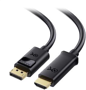 Cable Matters 4k DisplayPort to HDMI Cable Male to Male 1.8m (4k@30Hz/2k@60Hz/1080P@120Hz) Uni-Directional DP to HDMI Cord for Dell, Projector, Desktop, AMD, NVIDIA, Lenovo, Thinkpad