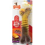 Nylabone Power Chew Flavour Frenzy Textured Bone for Dogs, Chew Toys for Aggressive Chewers, Philly Cheesesteak Flavour (X-Large)