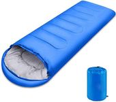 Lightweight Sleeping Bag, 3 Season Sleep Bags for Kids Adults Girls Women, Cotton Hollow Filled Warm Cool Cold Weather 5-20 Degree for Backpacking/Hiking/Naturehike/Camping with Compression Sack -Blue