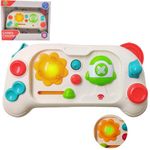 PLUSPOINT Baby Game Controller Toy, On The Go Game Controller Remote Toy Game, Musical Toys Multifunctional Pretend Play Game Controller Toy Light Music Learning Educational Toys for Kids