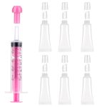 6PCS Empty Lip Gloss Tubes, 10ml Clear Lip Balm Tubes with 5ml Syringes, Refillable Empty Tubes Clear Cosmetic Containers Soft Tube, Mini Cosmetic Soft Tubes for Women Girls DIY Lip Gloss Cosmetics