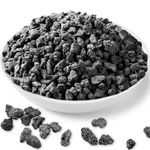 Black Horticultural Lava Rock for Plants, Natural Volcanic Stone Succulent Cactus Bonsai Potting Decorative Soil, Cover Plant Drainage Gravel Terrarium Indoor Outdoor Gardening Top Dressing, 2lb