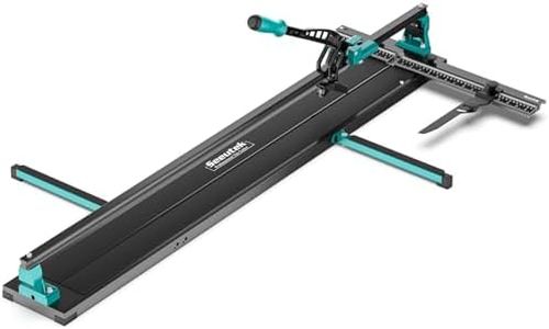 Seeutek Tile Cutter - 48 inch Professional Manual Porcelain Ceramic Tile Cutter, Double Rails Design Tile Cutter Tool, with Extra Tungsten Cutting Wheel and Laser Positioning