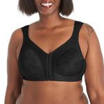 Playtex Women's 18 Hour Front-Close Wireless Bra, 4-Way TruSUPPORT Bra with Flex Back, 42DD, Polyester,Spandex,Nylon