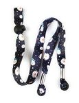 SpiriuS Eyeglasses Holder Strap Lanyard Adjustable (Black Floral)