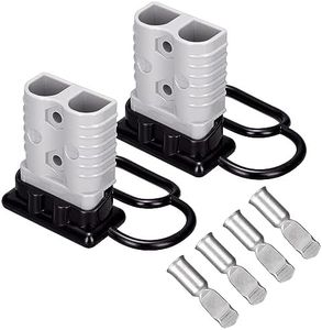 Spurtar 175A Battery Quick Connect, Fits 1/0 AWG Wire 12-36V Quick Connect Jumper Cables Recovery Kit for Car ATV Lifts Motors Trailer Towing Winch Battery Terminal Connectors, 2PC, Gray