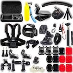 Hiffin 50 in 1 Action Camera Accessory Kit Compatible with Go Pro Hero10/9/8/7/6/5/4, Go Pro Max, Go Pro Fusion, Insta 360, DJI Osmo Action/Action 2, AKASO, and All Action Cameras