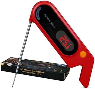 Instant Read Meat Thermometer with 0.8 Sec, Digital Meat Thermometers Probe for Kitchen, High Accuracy ±0.5°F, IP67 Waterproof, Wireless Food Thermometer for Cooking, Grilling, Baking, Candy Making