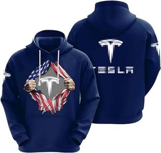 Sweats À Capuche pour Hommes Et Femmes, Pulls Décontractés Imprimés Te_S_La, Pulls pour Fans De Voiture, Vêtements De Tous Les Jours,5XL,Jasper