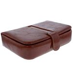 Mele & Co Mason Brown PU Cufflink Box, 16 cm x 16 cm x 4 cm