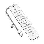 Boss Day Appreciation Gift Thank You Bookmark Gift for Women Men Christmas Stocking Stuffer Friend Teacher Birthday New Year Gift Retirement Leaving Away Farewell Goodbye Gift Female Book Lover