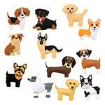 Keyohome Felt Sewing Craft Kit, Animal Sewing Craft Kit for Kids DIY Sewing Felt Animals Fun Crafts Educational Sewing Kit for Beginner Children (Dog)