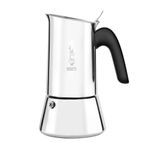 Bialetti Venus Caffettiera in Acciaio Inox, Adatta all'Induzione, Inossidabile, Argento, 6 Tazze