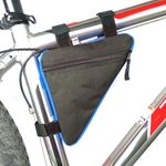 Kraptick Triangle Cycle Bag - Bike Front Frame Bag for Bicycle Tools - Bike Pouch for Cycle Accessories, Cycle Storage Pouch, Water-Proof Cycle Bag (Blue Black)