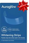 Auraglow Teeth Whitening Strips, Sensitive Whitening Strips, 14 Whitening Treatments, 8% Hydrogen Peroxide with Nano Hydroxyapatite (nHAp) to Reduce Sensitivity and Protect Enamel, 28 Strips, Mint