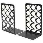 Spillbox Metal Non Slip Bookends Book Shelves | Shelf | Study Table | Home Decor | Holders | Case | Bracket | Stand | Heavy Duty | Set | Book Ends for Office, Home - Star