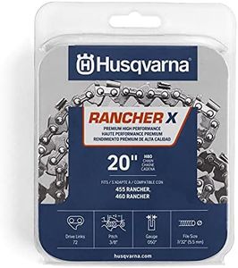 Husqvarna 531300441 Chainsaw Chain 20" .050 Gauge 3/8 Pitch Low Kickback Low-Vibration Orange/Gray