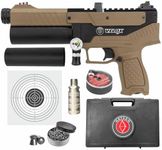Wearable4U Hatsan Velox PCP Air Pistol .22 Cal Semi-Auto Pellet Gun, 620 FPS, 17Joules, 12 RDS, w/Pellets and Paper Targets Bundle (FDE, MPN: HGVLX22FDE)